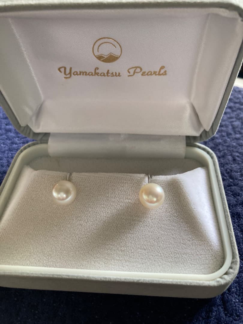 Yamakatsu Pearls 真珠イヤリング ケース付き
