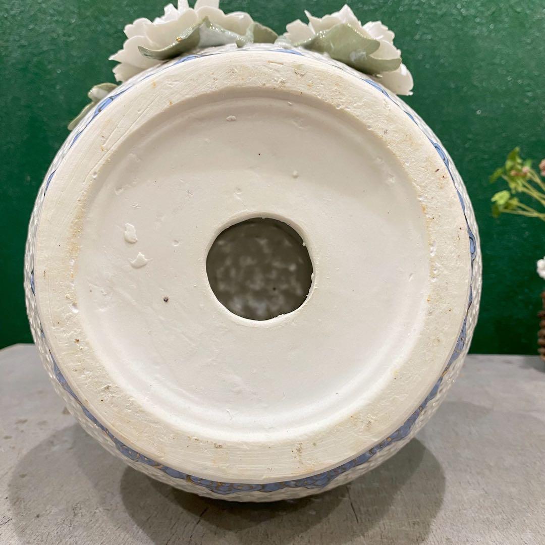 透かし彫り 置物 インテリア 花 アンティーク