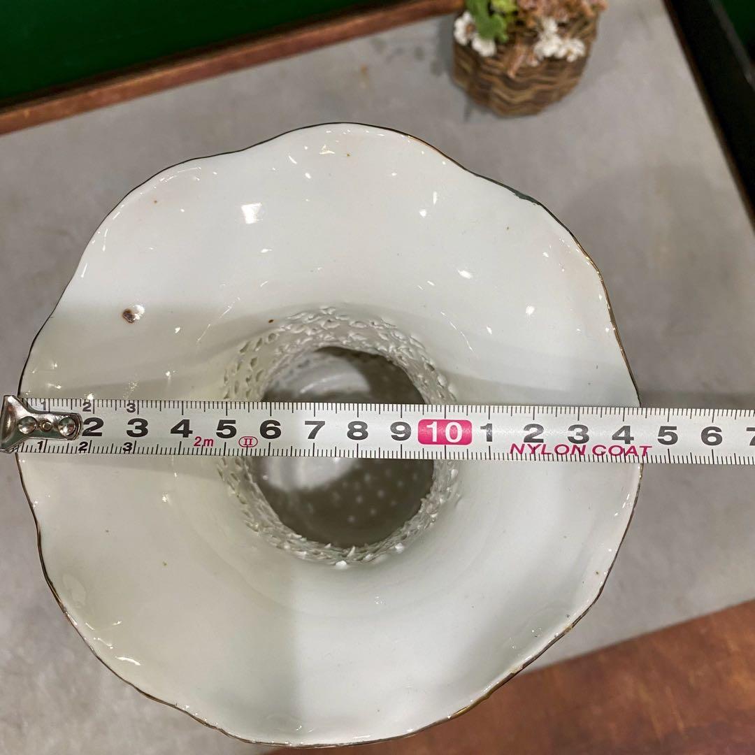 透かし彫り 置物 インテリア 花 アンティーク