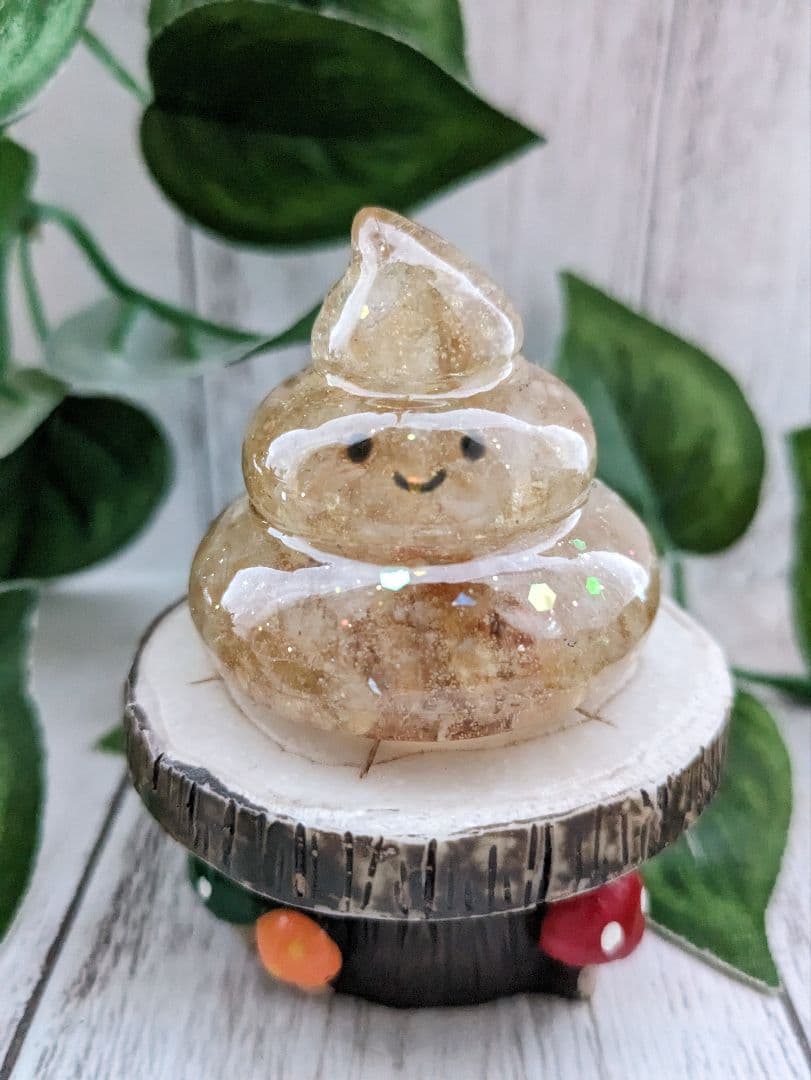 【やま】ライトカラーアメジストのかばちゃん形オルゴナイト☆他７点