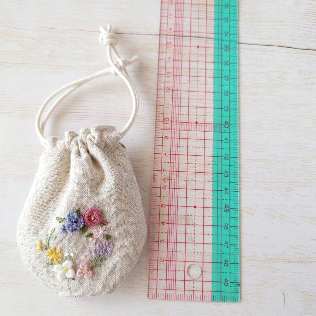 ちっちゃな巾着サシェ/詰替タイプ【フラワーリース】