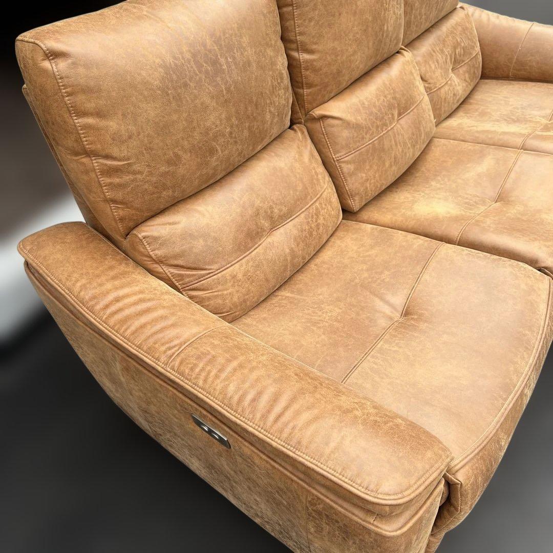 ⭐︎極美品/関家具 /３人掛け/北欧 /リクライニング電動ソファー /定価35万