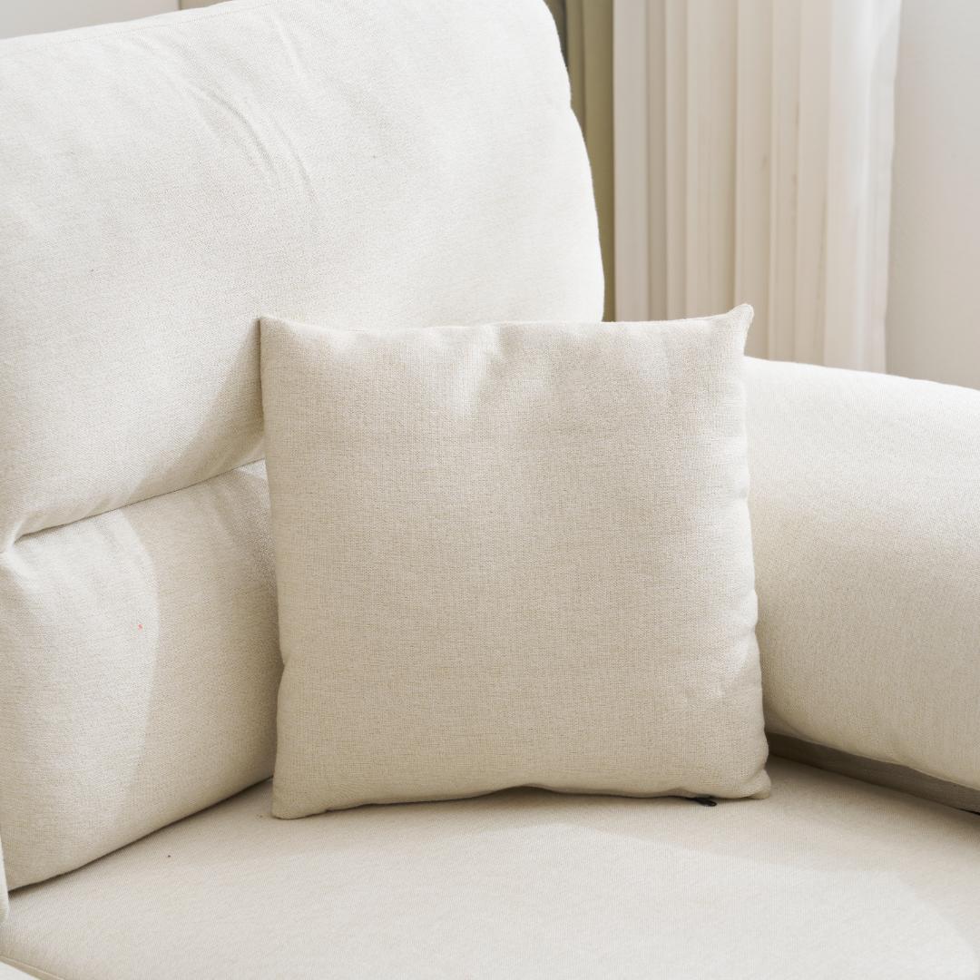 超人気！ ソファーセット 2-5人掛け クッション付き 肘付きWhite