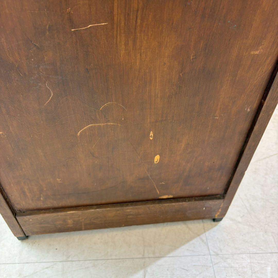 レコードチェスト　ファイルキャビネット　1940年代　9段　木製蛇腹シャッター