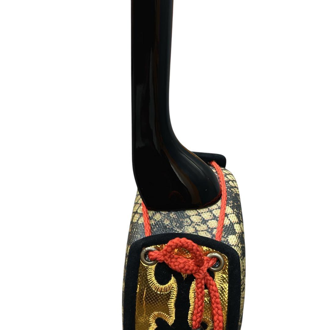 沖縄三線 中型 三味線 人工革 合皮 ヘビ柄 民族楽器 弦楽器