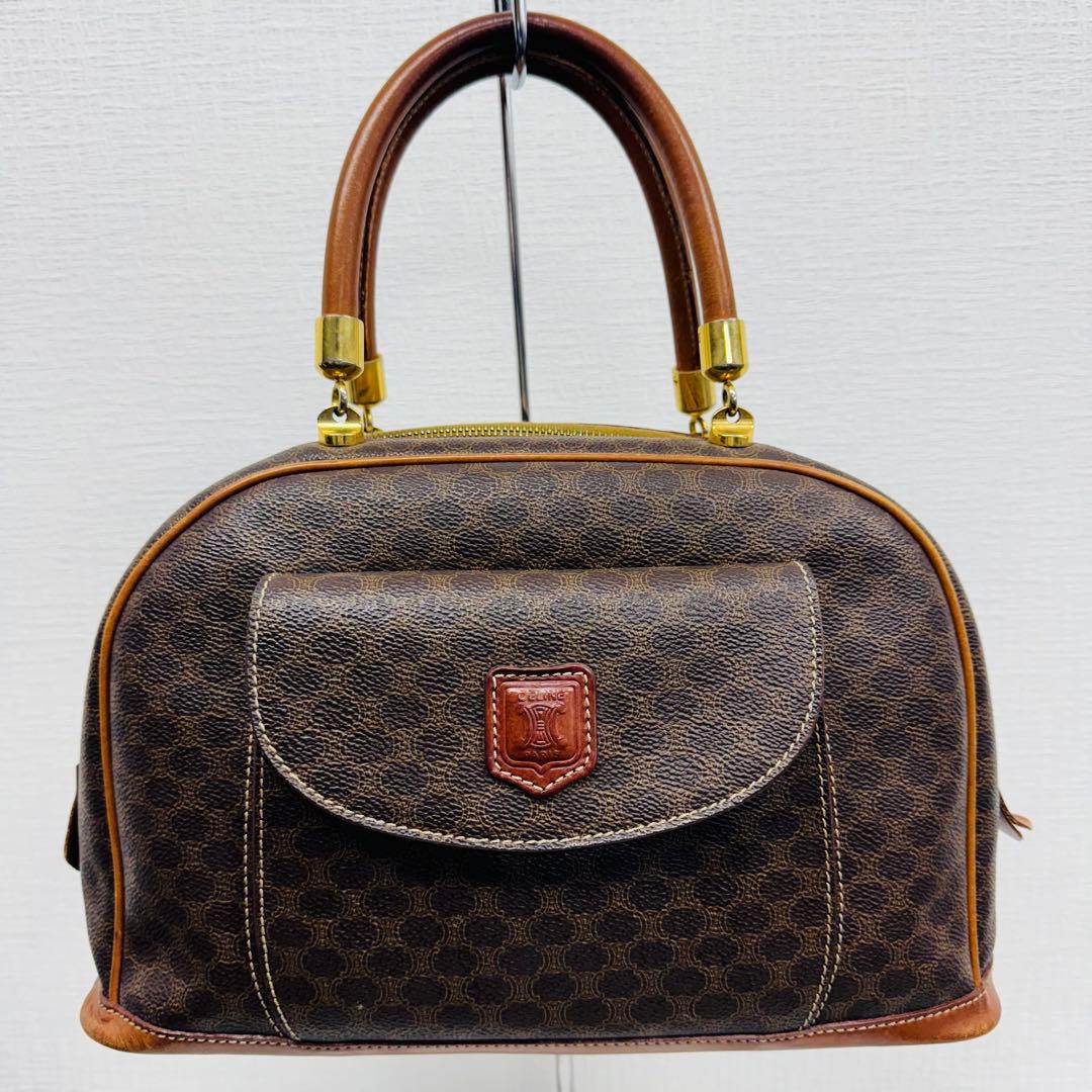 ✨セリーヌ✨MC97/2✨マカダム✨ブラウン✨ハンドバッグ✨ミニボストンバッグ✨