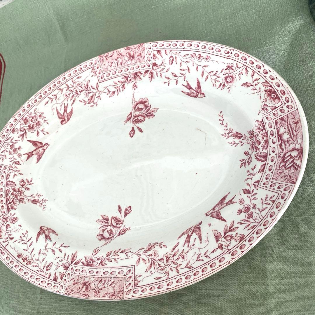 リュネヴィル　lunéville CERES ツバメ オーバルプレート　フランス