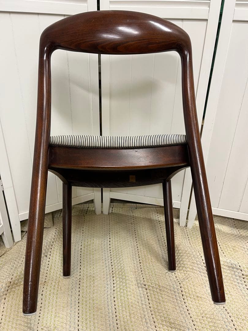 送料込み！日進木工　ダイニングチェア　無垢材　ビンテージ　モダン　レトロ　北欧風