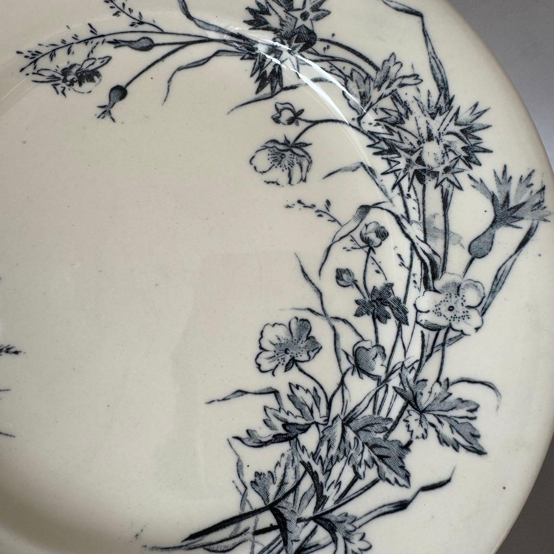 フランス アンティーク 蜂とお花のディナープレート②