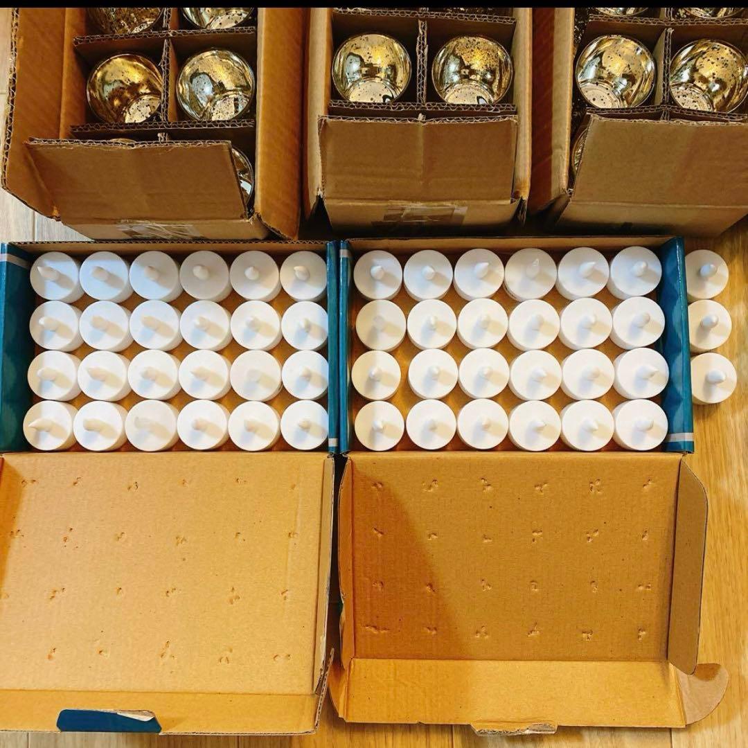 カメヤマキャンドル　キャンドルホルダー 52個&LED ライト51個