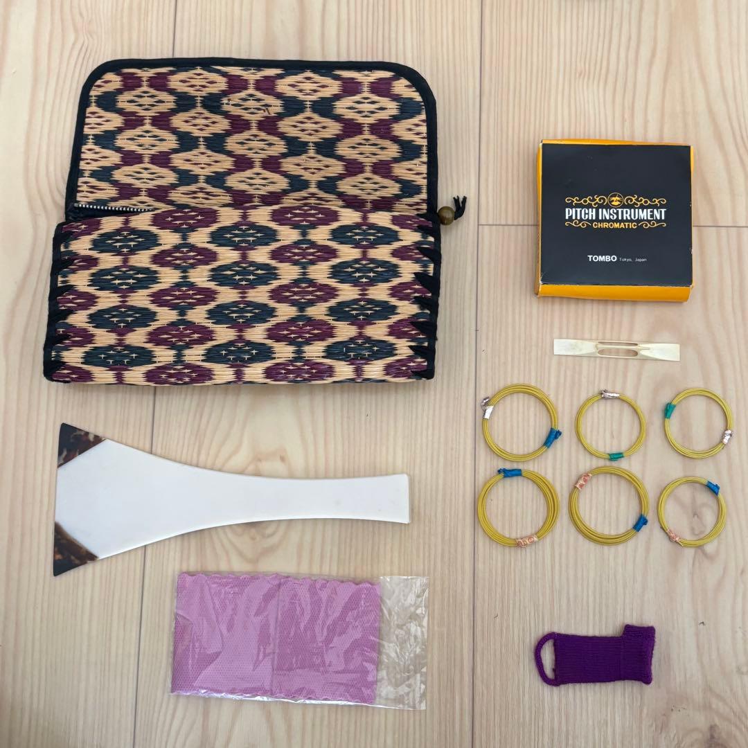 長唄三味線 ハードケース付き　付属品有り