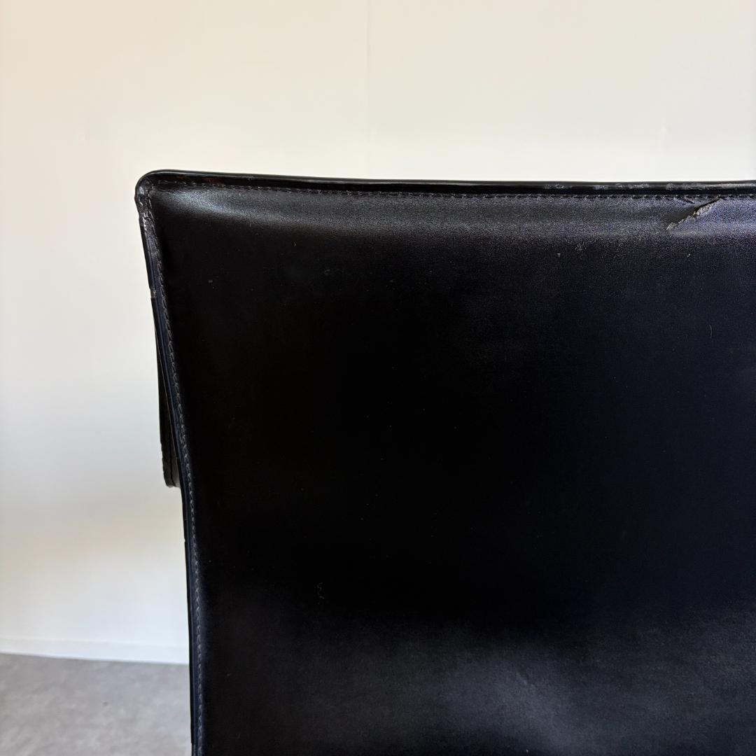 コルター レザー ダイニング アームチェア 総革