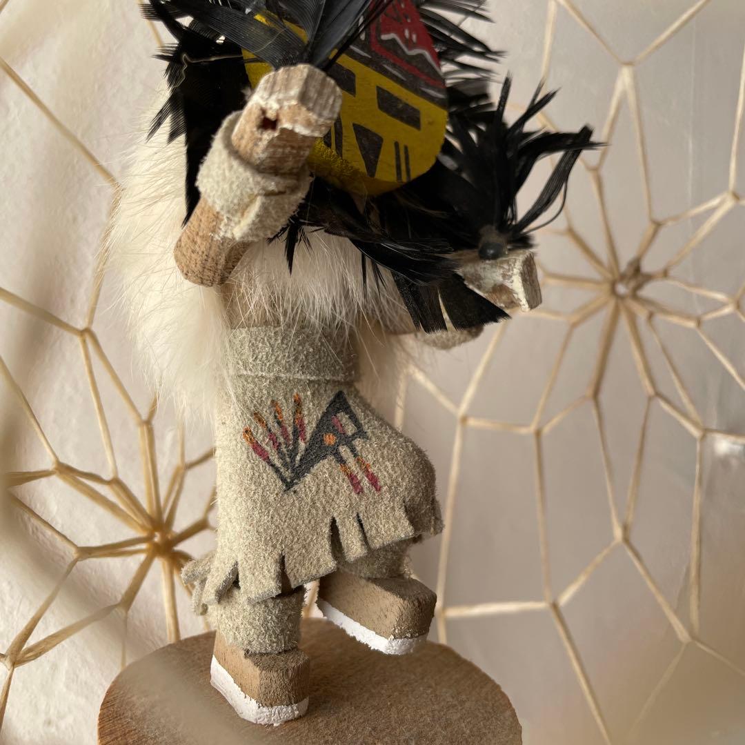 ネイティブアメリカン　ホピ族　カチナドール　サンフェイス　ドリームキャッチャー