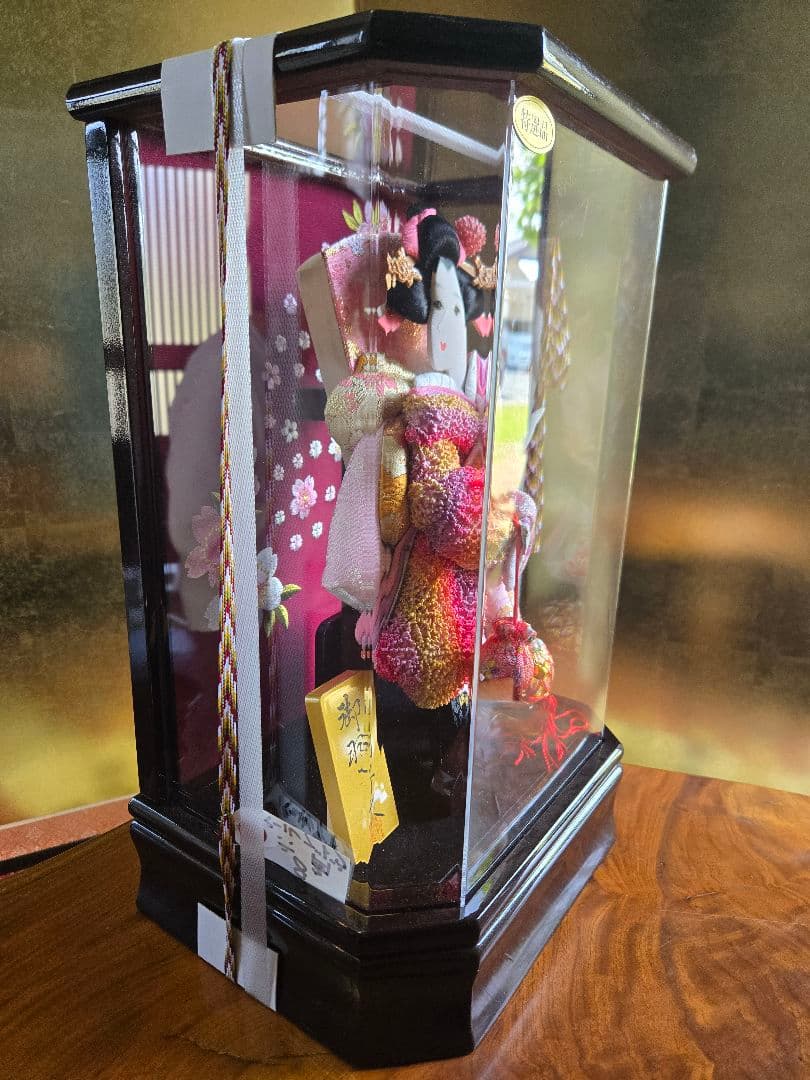 【展示品限り】正月飾り　羽子板　ケース飾り　※閉店セール　H15