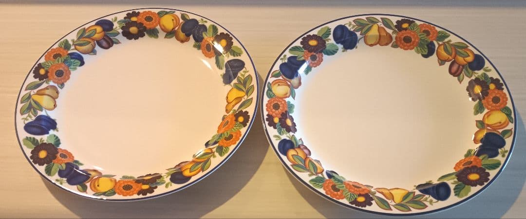  ゴールデンサマー 花柄皿 2枚セット
