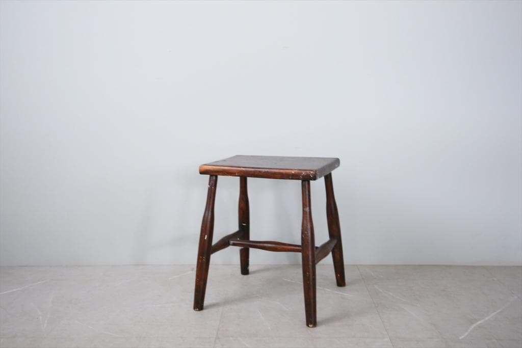 英国アンティーク木製スツール/椅子イス/チェア/花台/飾り棚(79-464)