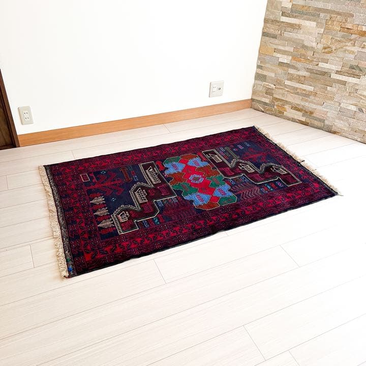 【新品未使用】アフガニスタン産 バルーチ絨毯　ペルシャ