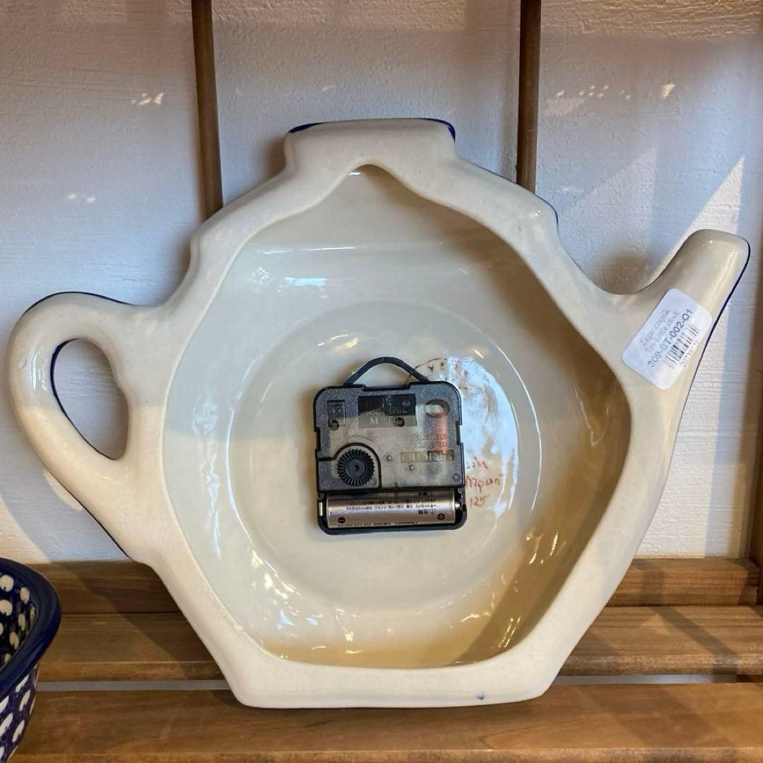 ポーリッシュポタリー＊時計　ポット