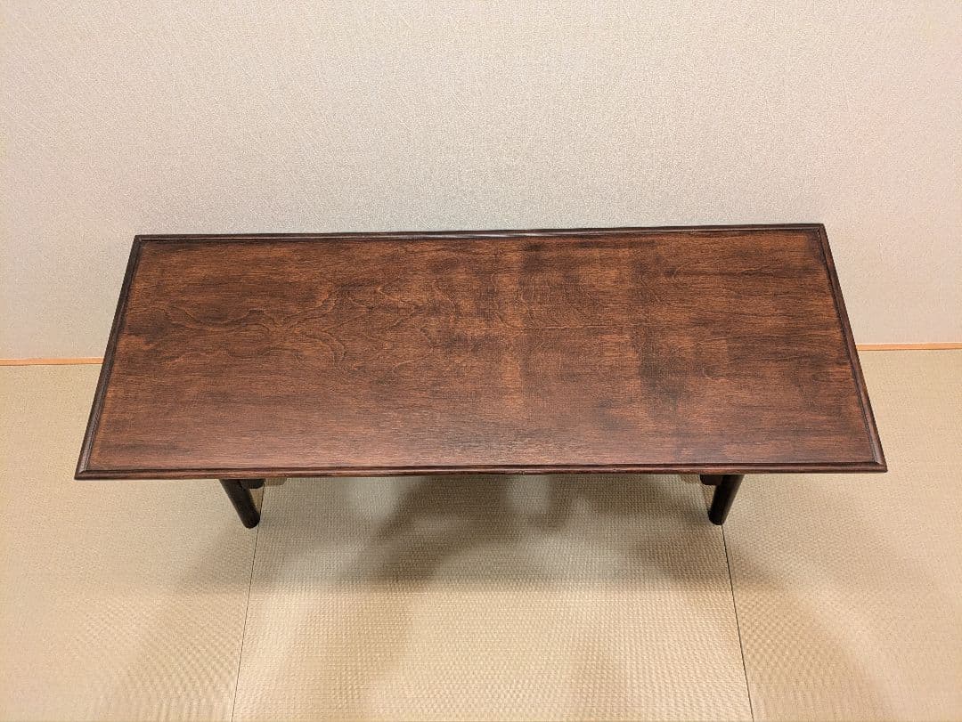 【松本民芸家具】 ローテーブル 座卓 和モダン ビンテージ 天板塗装補修済