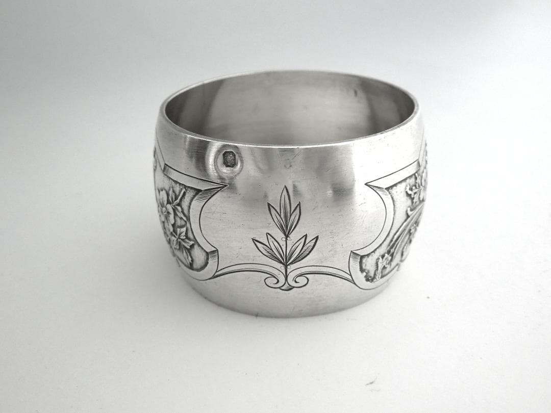 フランス　シルバーナプキンリング　鳥　純銀