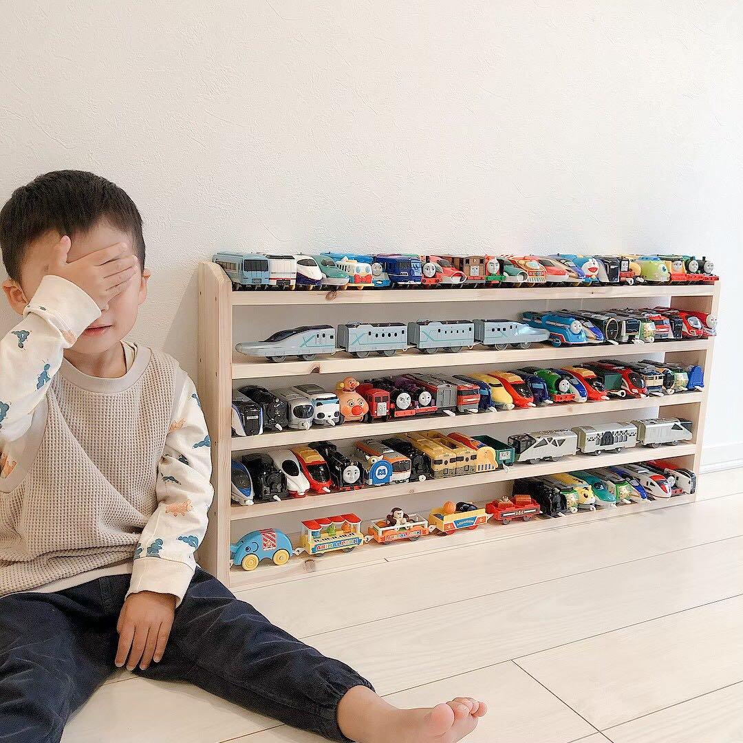 ＊大容量＊100台以上収納！プラレール収納棚/トミカ収納棚/