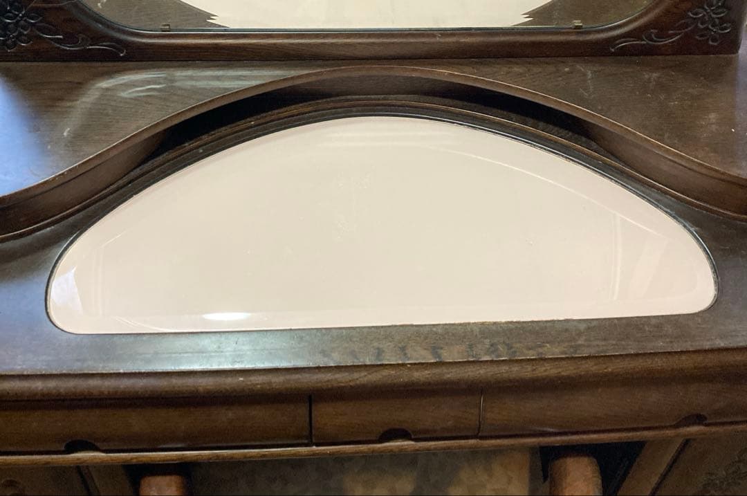 ⭐︎最終値下げ⭐︎ドレッサー 鏡台 アンティーク ブラウン 木彫り