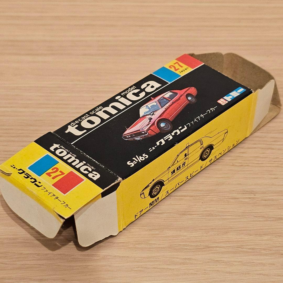 【トミカ】No.27 トヨタ ニュー クラウン ファイアチーフカー シール未貼付