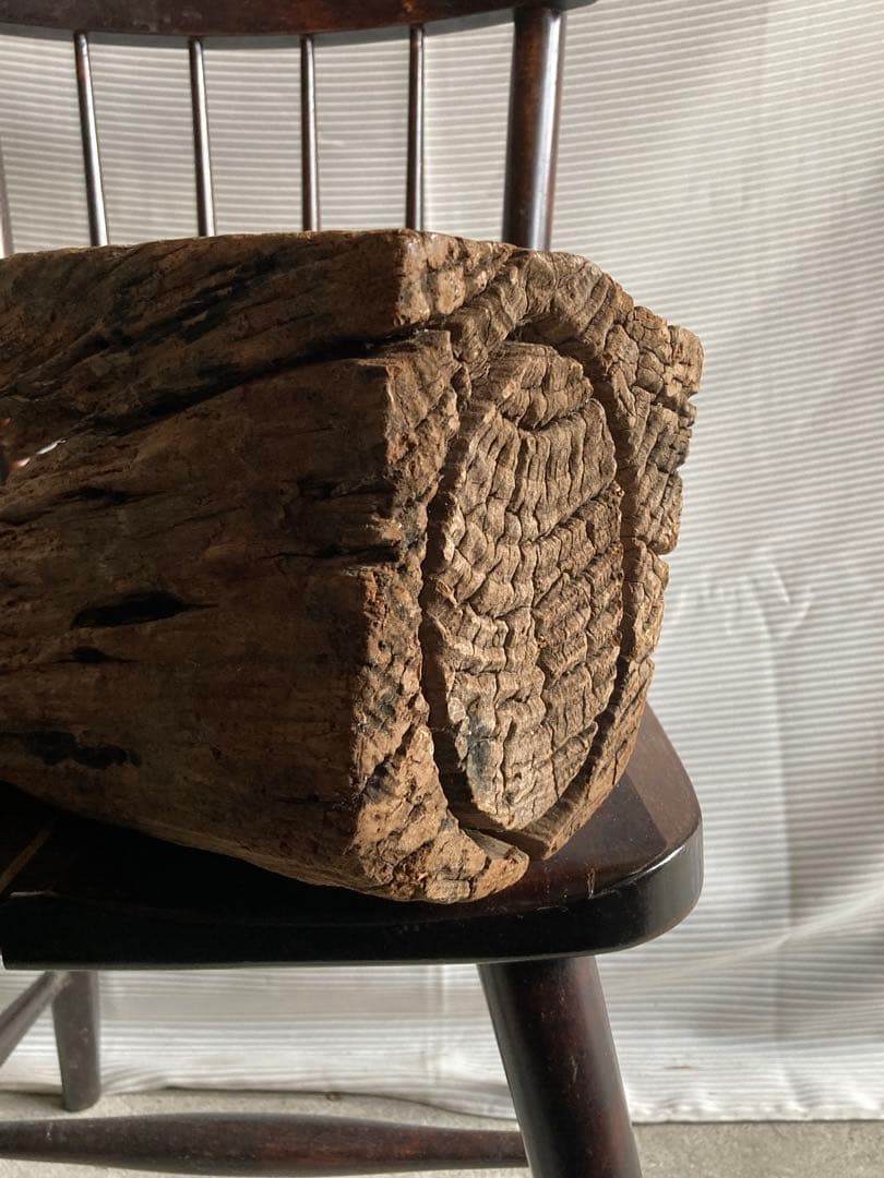 古物　朽ちた木芯　オブジェ　骨董