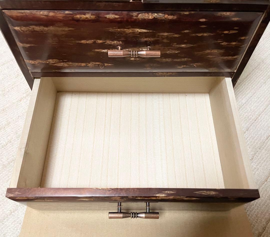 樺細工　三段棚　未使用品