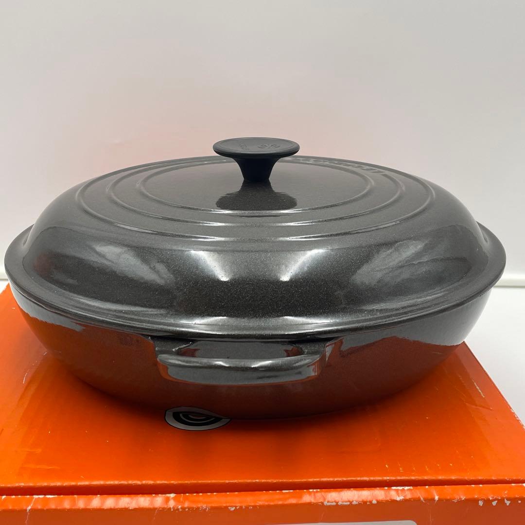 ル・クルーゼ　ビュッフェキャセロール　30cm ミッドナイトグレー　希少色