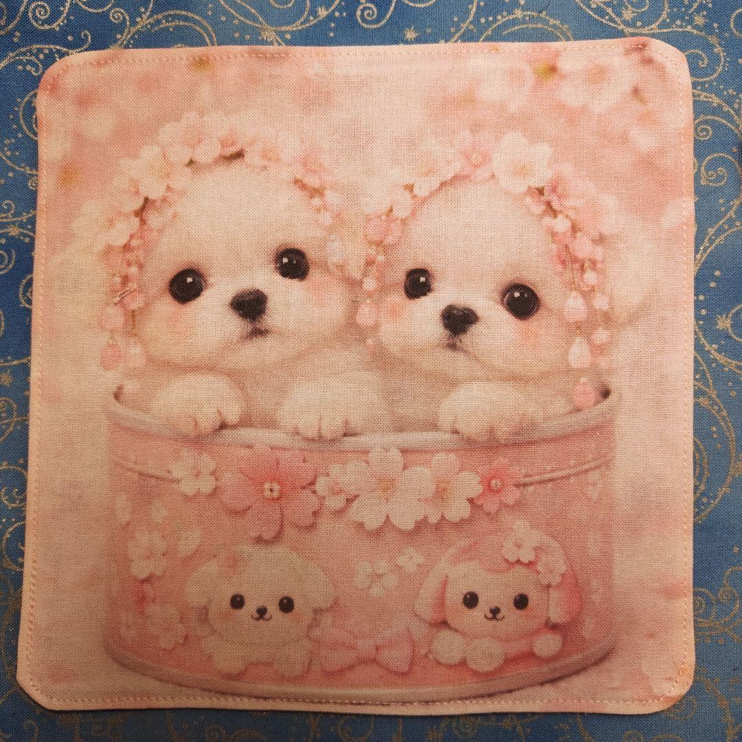 ご確認用　パニャ様　マルチーズ柄　ハンカチ　ハンドメイド