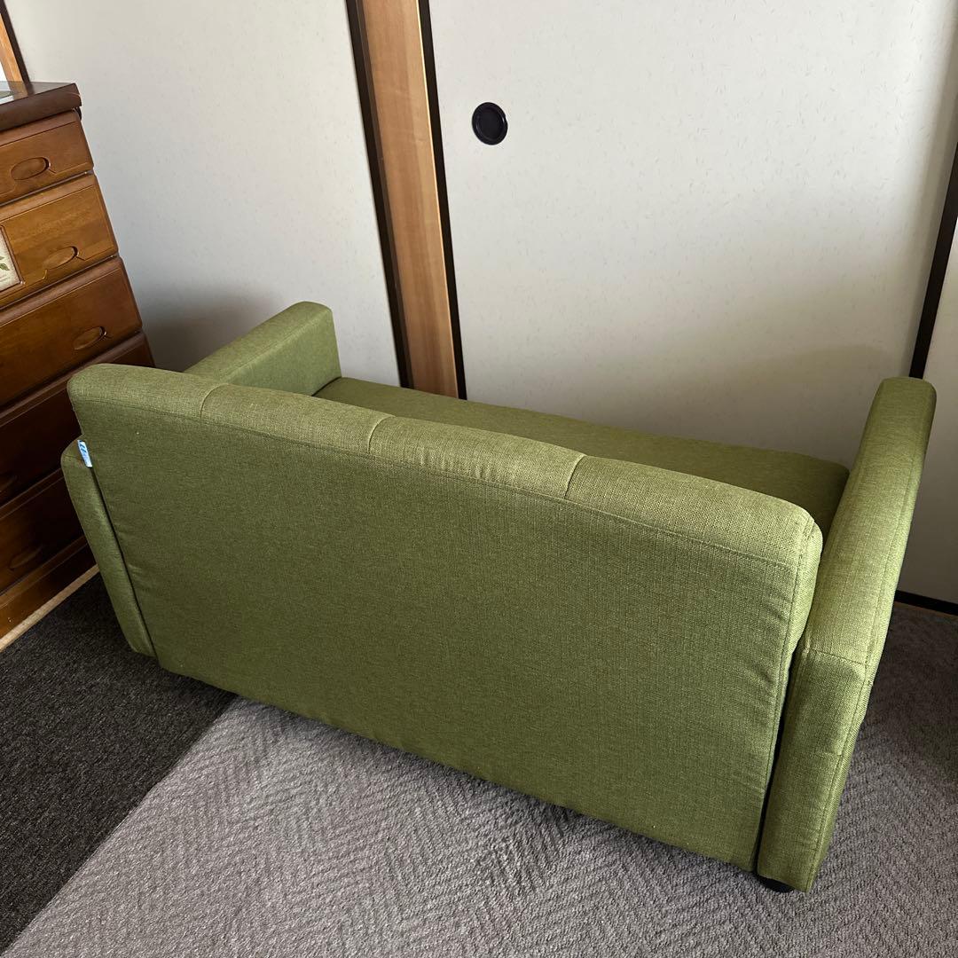 特価‼️ 2人掛け ファブリック ソファー グリーン