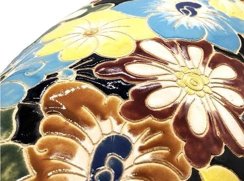 【 インド 19世紀花瓶 】　高さ56ｃｍ　八彩唐花尽し　コレクター放出