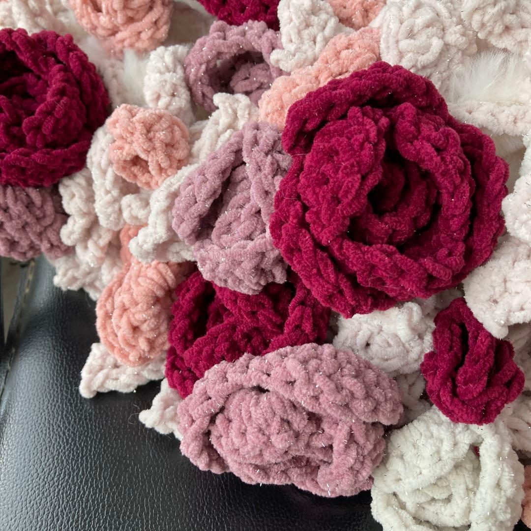 フラワーブランケット　オリジナルデザイン　ファー　ふわふわ　暖かい　オフィス車中