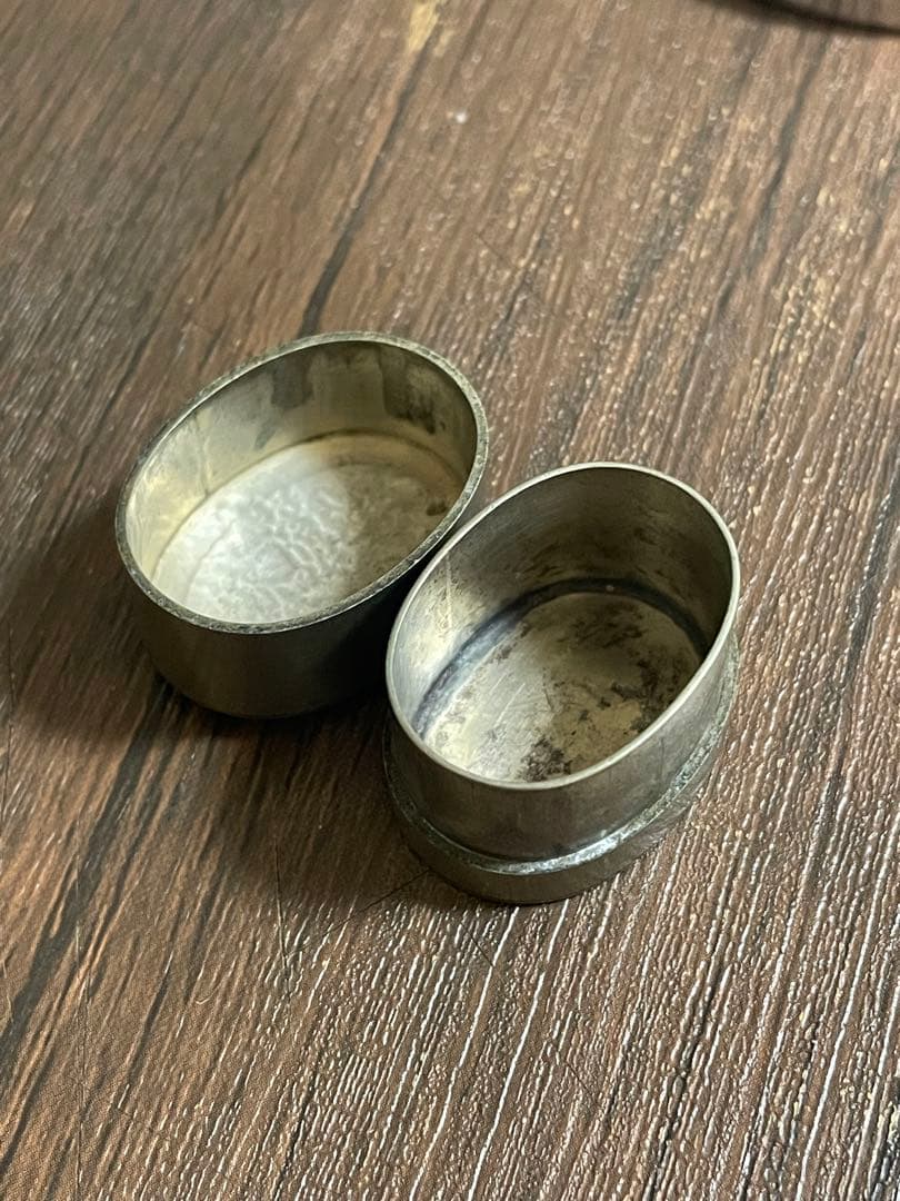 古董品/牡丹の花の彫刻付きアクセサリーケース