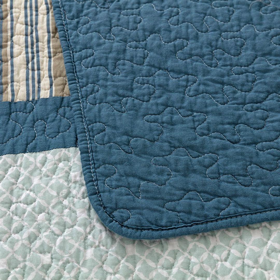 キルトベッドカバー3点セット綿マルチカバー キルティング 273