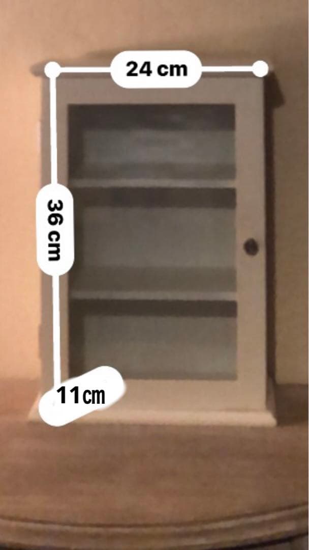 コンパクト♦️ヴィンテージ コレクションボックス♦️ホワイト シャビー♦️シェルフ