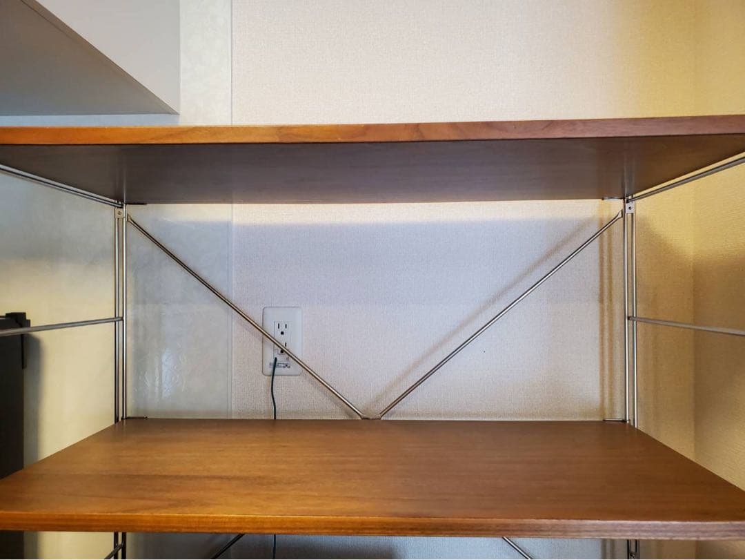 無印良品ステンレスユニットシェルフワイド大・ウォールナット材棚5段