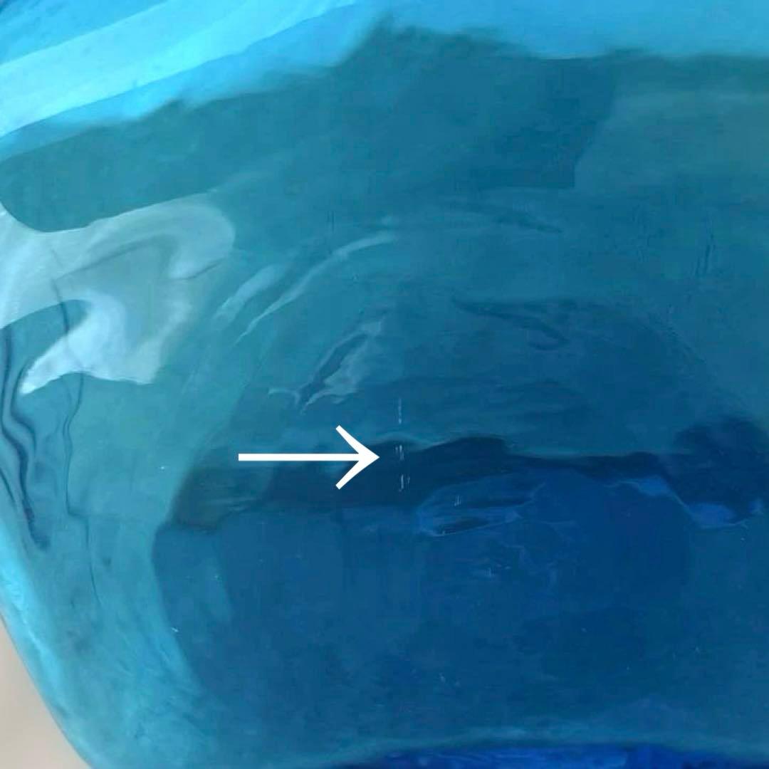 倉敷ガラス　片手付花瓶　花瓶　瓶　吹きガラス