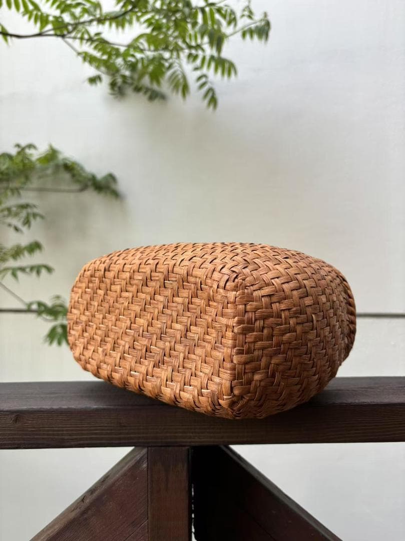 山葡萄　山葡萄籠バッグ　手編み　山葡萄かごバッグ　網代編み　内布あり