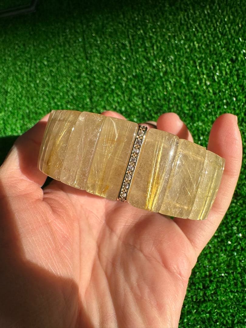 ゴールドルチルクォーツ ブレスレット