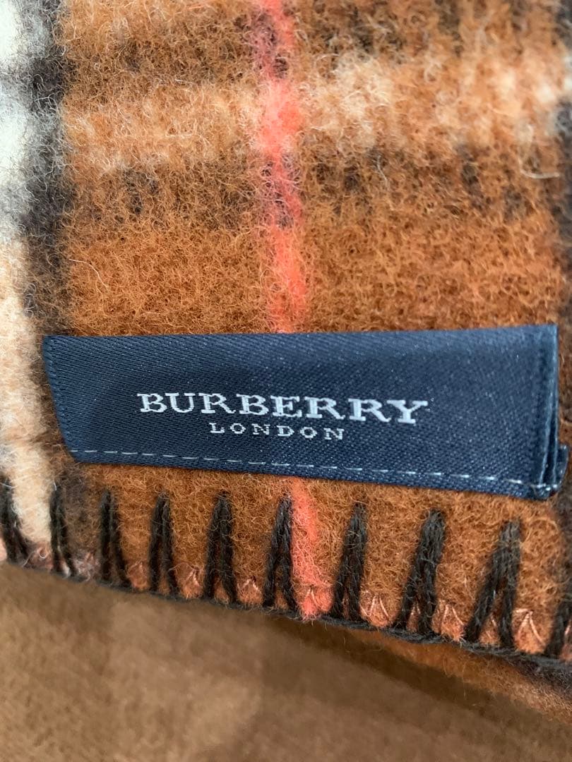【美品】 BURBERRY ウール ブランケット ハーフケット ノバチェック
