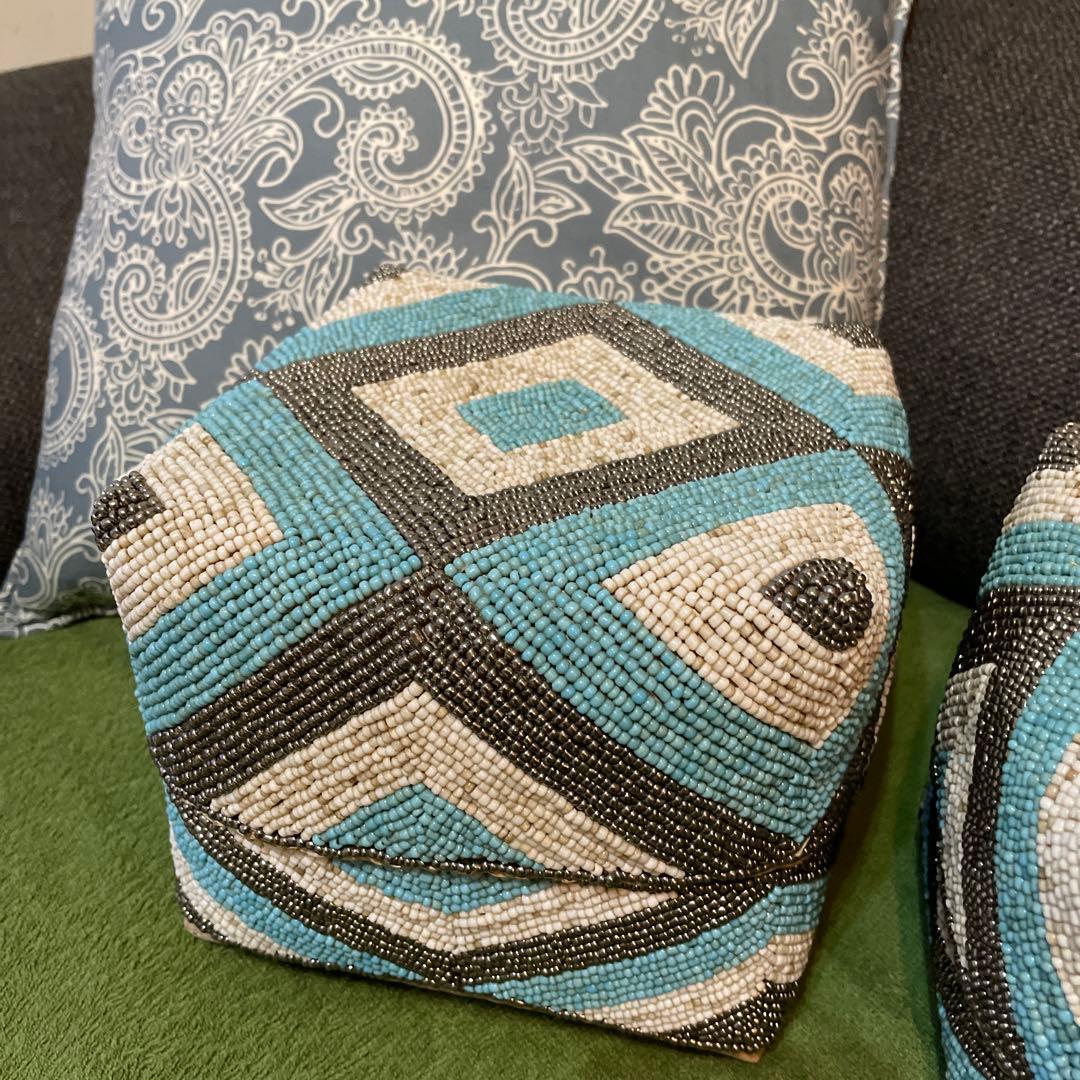 バリのバスケット　ビーズ　ソカシ