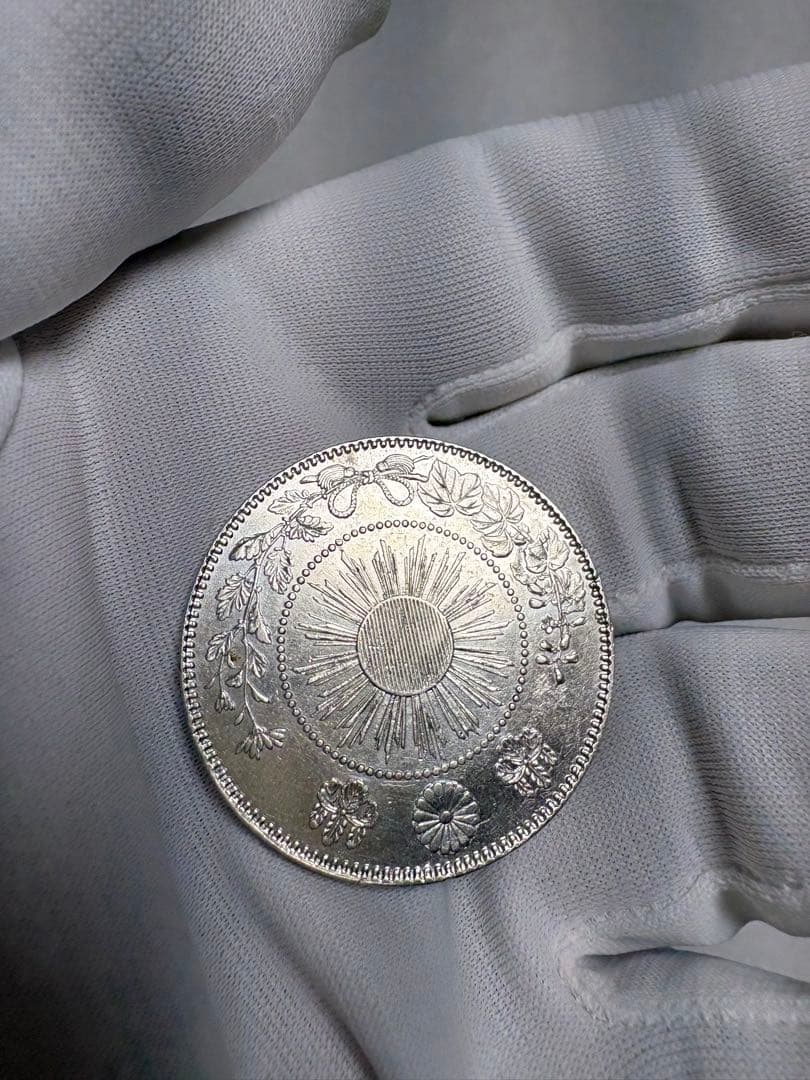 50銭銀貨、本物、古銭、貨幣