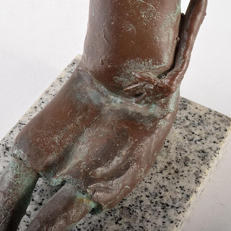 ブロンズ像　K.YAMASHITA　女性像　大理石台付 　置物 　M　R4757