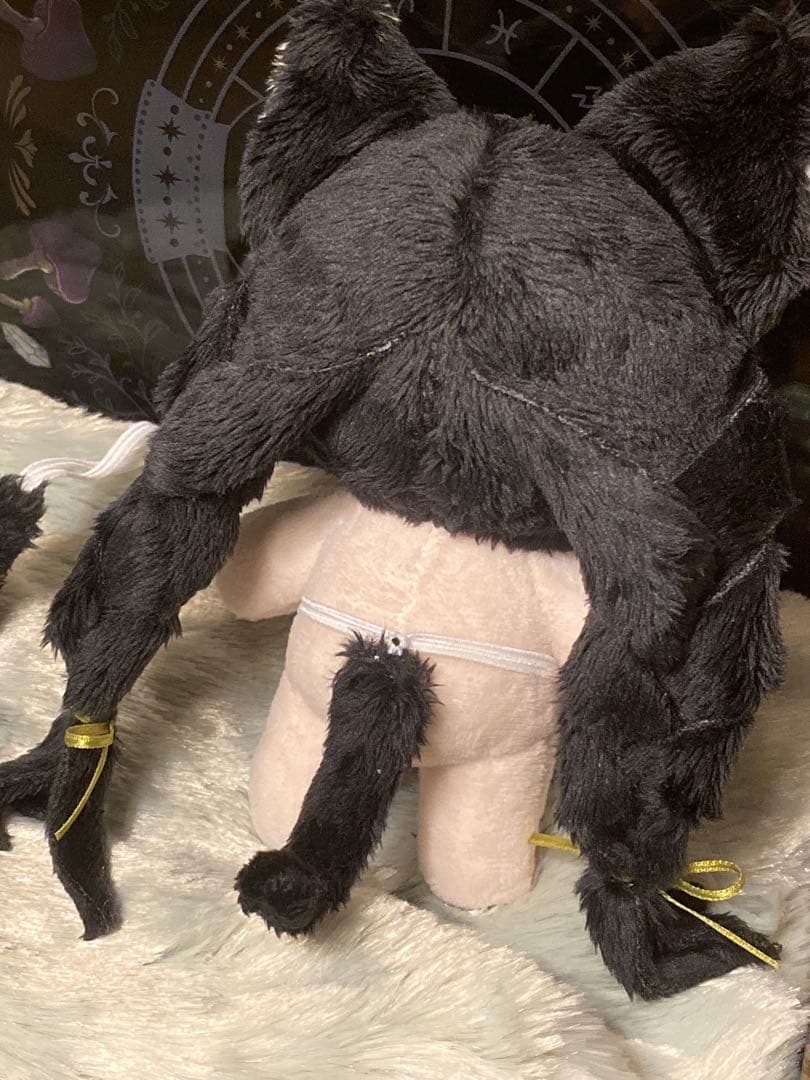 無属性　自作　ぬいぐるみ　10cm （12.5センチ）　骨入り　黒猫